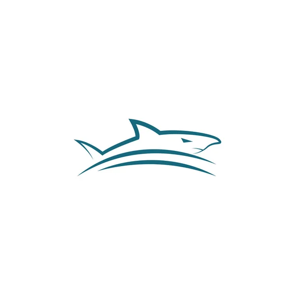 Hunter Blue Shark Icon — Stock Vector