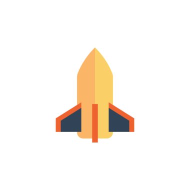 Çizgi film roket astronot simgesi