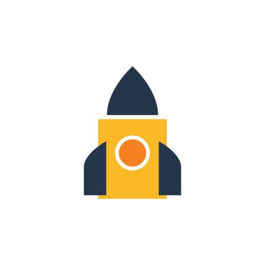 Çizgi film roket astronot simgesi