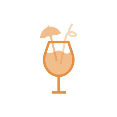 Kokteyl cam çubuğu simgesi