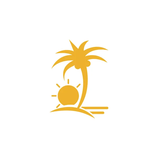 Prázdninové Letní Palm Strany Logo — Stockový vektor