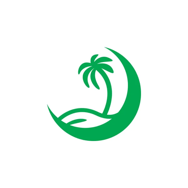 Vacaciones Verano Palmera Partido Logo — Vector de stock