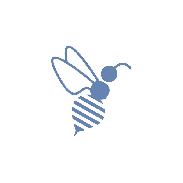 Cute flat bee character