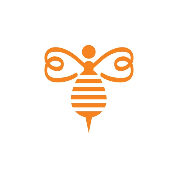 Roztomilé Ploché Bee Charakter — Stockový vektor