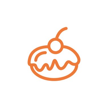 Fırın çöl kek vektör simgesi