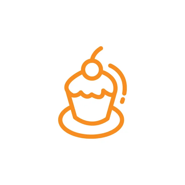 Хлібобулочні Торт Пустелі Векторна Іконка — стоковий вектор