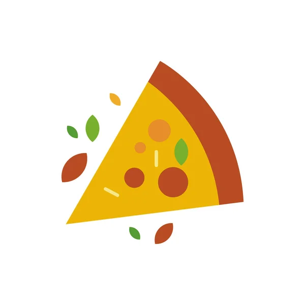 Deliciosa Pizza Queijo Italiano — Vetor de Stock