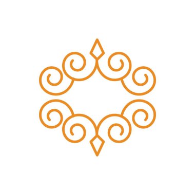 Zarif monogram soyut dekorasyon klasik butik