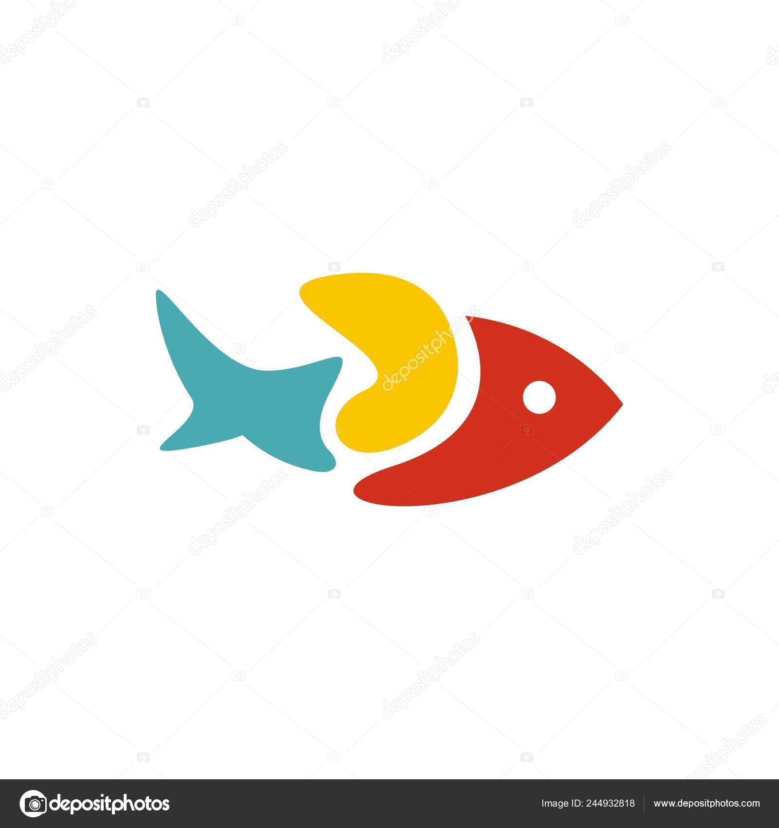 Sea Fish Aquatic Collection Fresh Food Icon Stock Vector C Friendesigns 244932818