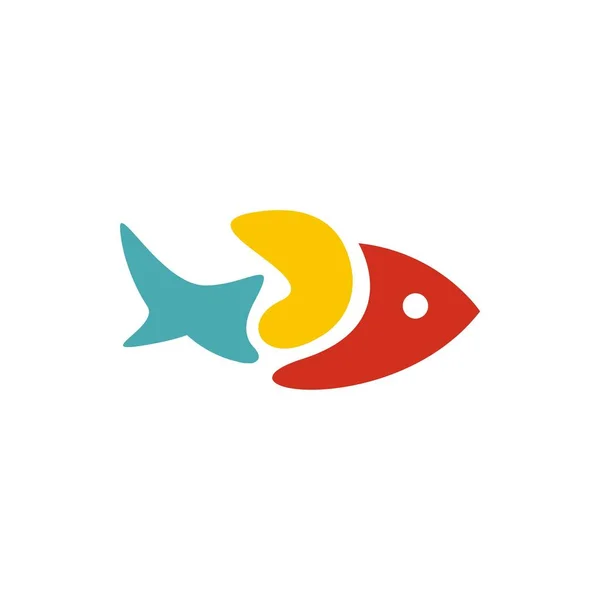 Sea Fish Aquatic Collection Fresh Food Icon Stock Illustration