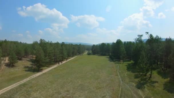 Luchtfoto van Paardrijden — Stockvideo