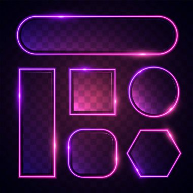 Parlak mor geometri afiş