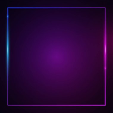 Soyut ışık afiş ile kare çerçeve 
