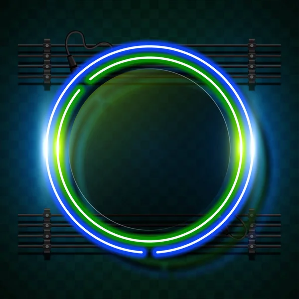 Yuvarlak neon banner tasarımı