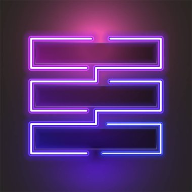 Neon parlayan banner tasarımı