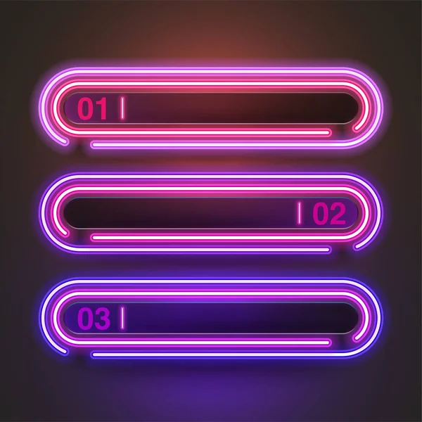 Yuvarlatılmış dikdörtgen Neon banner tasarımı