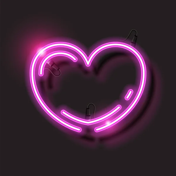 Glowing Love Sign Design — Stock Vector