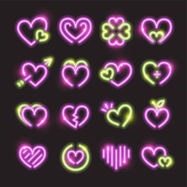 Glowing Love Sign Design — Stock Vector