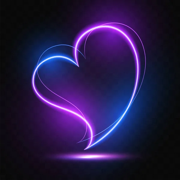 Lumineux Signe Amour Design — Image vectorielle