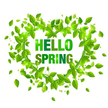 Bahar yazı banner vektör çizim