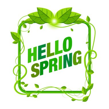 Bahar yazı banner vektör çizim