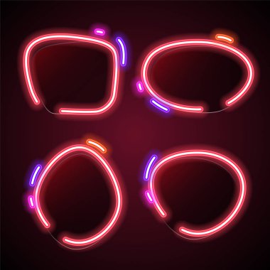 parlayan ışık altıgen afiş vektör çizim