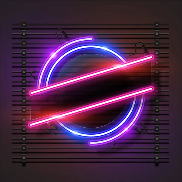 Vektör ışık neon afiş seti.