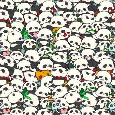 Şirin bebek panda deseni.