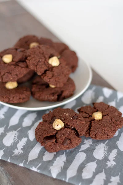 Freshly baked chocolate chips healthy cookies