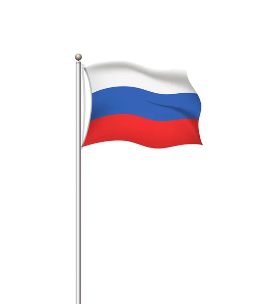 World flags. Russia. Country national flag post transparent background. Russian Federation. Vector illustration. — Stock vektor