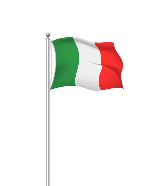 Drapeaux du monde. Pays drapeau national post fond transparent. Italie. Illustration vectorielle . — Image vectorielle