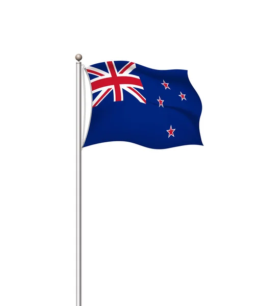 Bandeiras mundiais. País bandeira nacional post fundo transparente. Nova Zelândia. Ilustração vetorial . —  Vetores de Stock