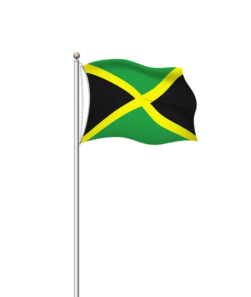 Banderas del mundo. País bandera nacional post fondo transparente. Jamaica. Ilustración vectorial . — Vector de stock