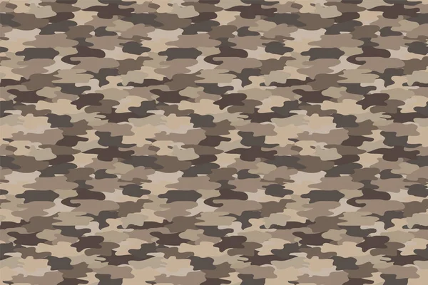 Brązowy beżowy wojskowy kolor bez szwu wzór wydruku. Odzież armii. Ilustracja wektorowa. — Wektor stockowy
