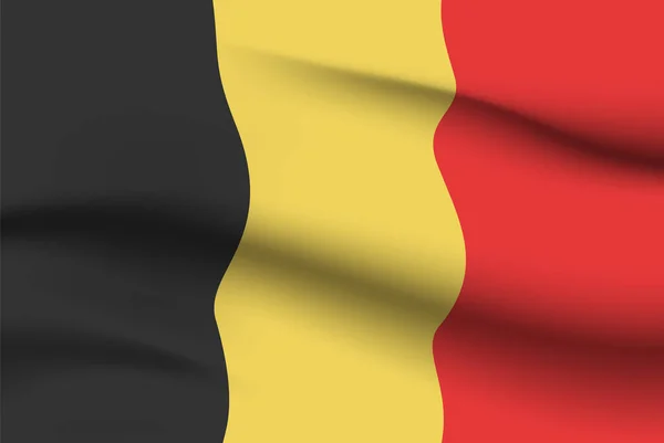 Världs flaggor. Land flagga bakgrund. Belgien. Vektor illustration. — Stock vektor