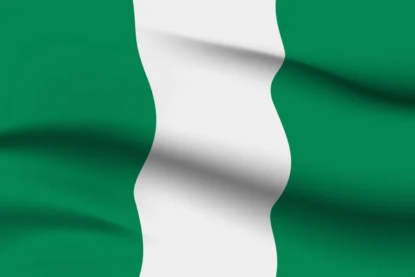 Flagi świata. Krajowa flaga kraju tle. Nigeria. Ilustracja wektorowa. — Wektor stockowy