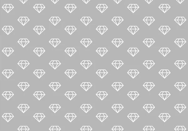 Fondo de diamante, textura perfecta. Patrón para textil. Estampado diamante gris y blanco. Ilustración vectorial — Vector de stock