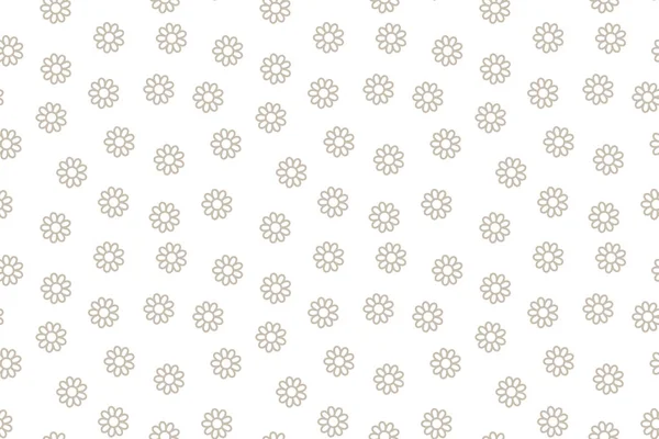 Patrón flor beige sin costuras, impresión textil simple. Ilustración vectorial — Vector de stock