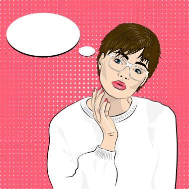 Pop sanat bubble Tabelalı şirin moda.