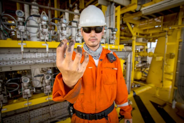 Mão Técnico Foco Seletivo Técnico Mão — Fotografia de Stock