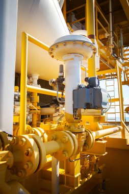 Aktüatör kontrol vanası, pnömatik Plc kontrol offshore petrol ve gaz merkezi işlem platformu, el ile Vana tarafından kapak çalışması