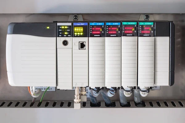 Komputer Plc Sterowania Systemem System Scada — Zdjęcie stockowe