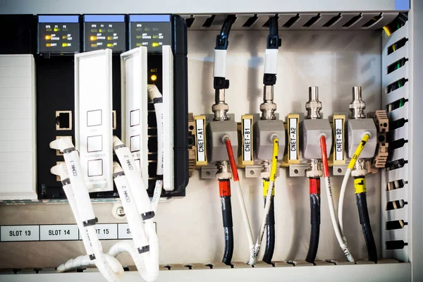 Plc control net terminal connection — Stock fotografie