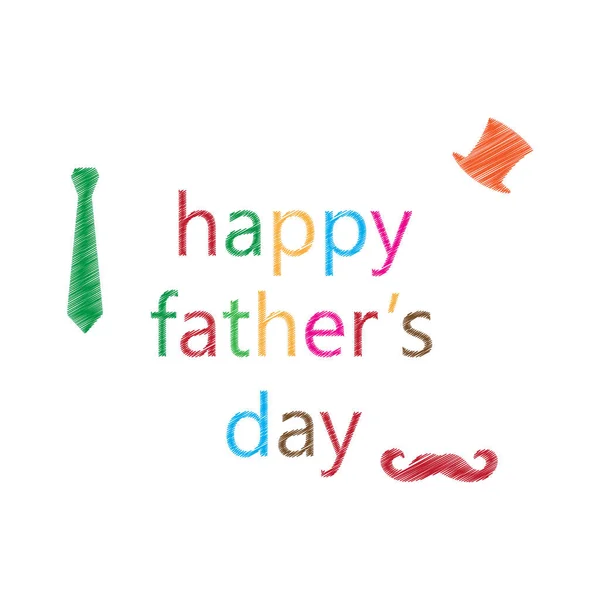 Feliz tarjeta de felicitación del Día del Padre. Ilustración vectorial — Vector de stock