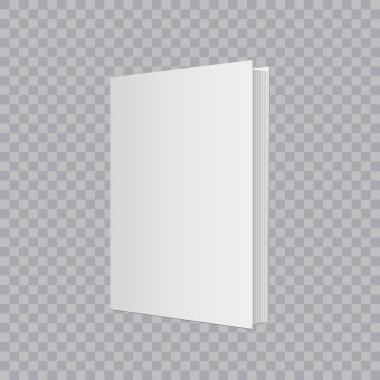 Gerçekçi kitap mockup şeffaf arka plan üzerinde. Vektör çizim