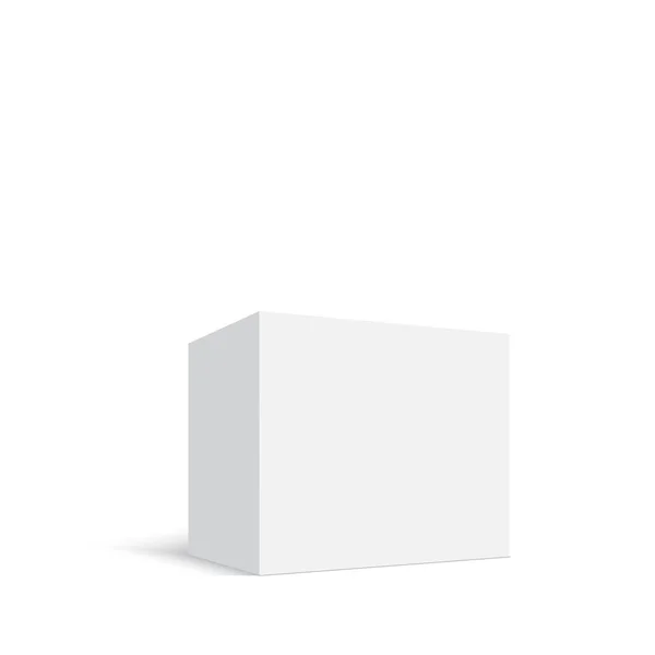 Κενά οριζόντιων χάρτινο κουτί. Εικονογράφηση διάνυσμα — Διανυσματικό Αρχείο