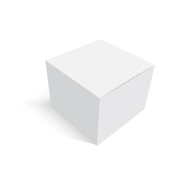 Plantilla de caja de papel o cartón en blanco. Ilustración vectorial. — Vector de stock