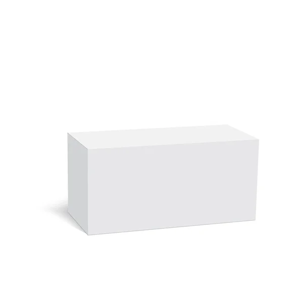Blank paper or cardboard box template. Vector illustration. — Stock Vector