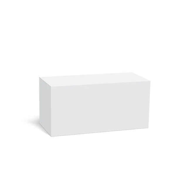 Plantilla de caja de papel o cartón en blanco. Ilustración vectorial. — Vector de stock