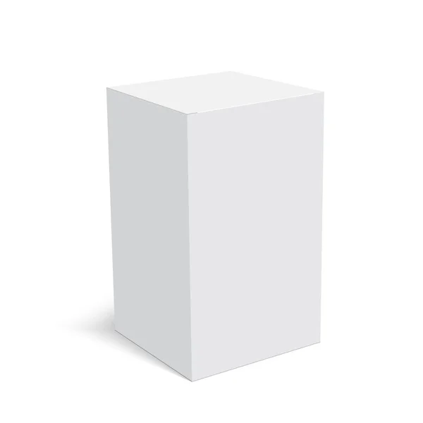 Modèle de boîte en papier ou en carton vierge. Illustration vectorielle. — Image vectorielle